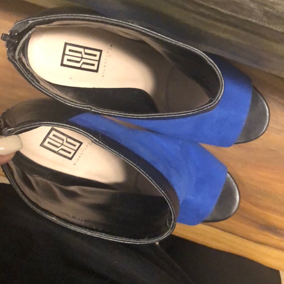 Blue black heels - Picture 3 of 4